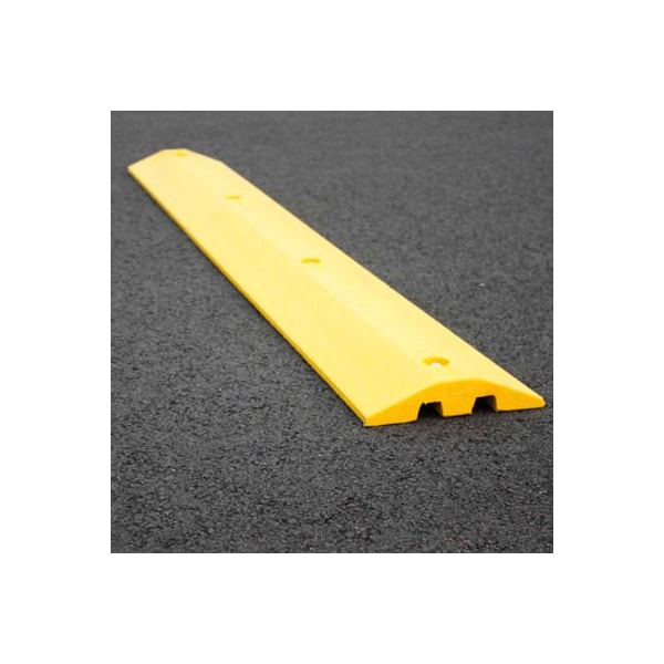 Yellow Speed Bump with Cable Protection & Hardware - 72in Long